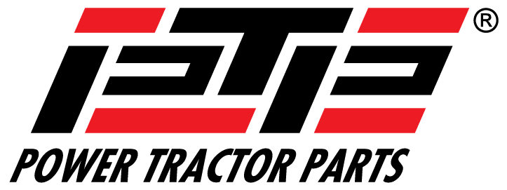 Logo de PTP Power Tractor Parts, marca dedicada a la fabricación de repuestos y componentes para maquinaria agrícola e industrial, comercializados por Importadora Vizuete Alvarez